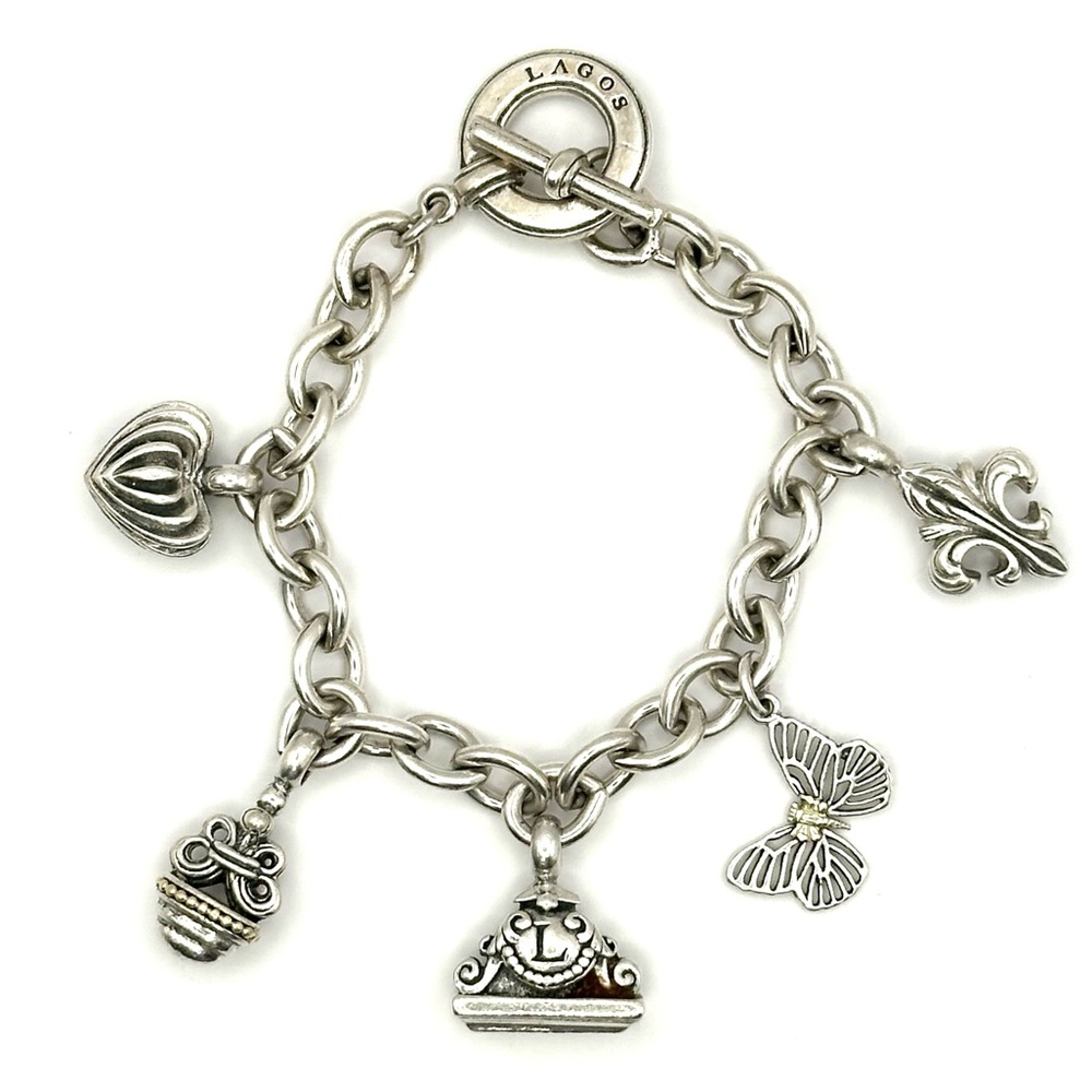 Lagos Two Tone 5 Charm Bracelet